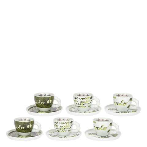 Set 6 Tazzine con Piattino, caffè al volo Thun