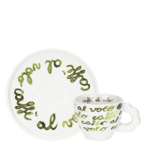 Set 2 Tazzine con Piattino e Zuccheriera, caffè al volo Thun