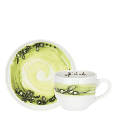 Set 2 Tazze Grandi con Piattino, caffè al volo Thun