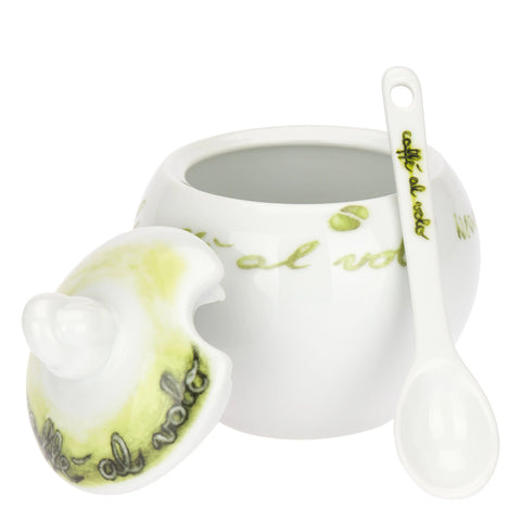 Zuccheriera con cucchiaino, caffè al volo Thun