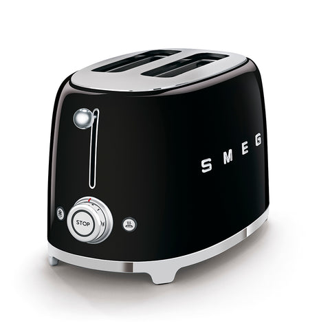 Tostapane Nero 2 fette Lucido Estetica 50's Style SMEG
