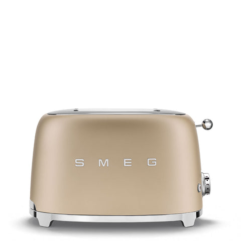 Tostapane Champagne 2 fette Opaco Estetica 50's Style Smeg