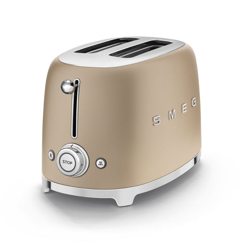 Tostapane Champagne 2 fette Opaco Estetica 50's Style Smeg