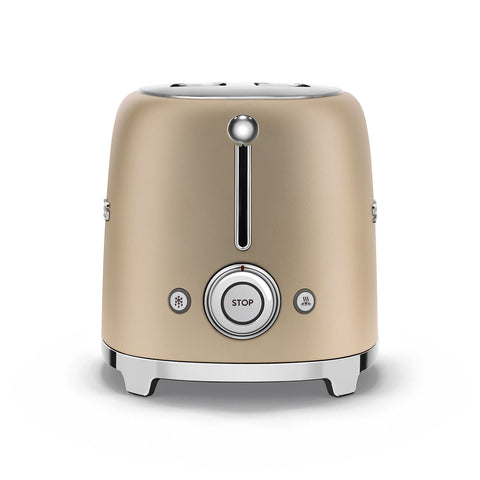 Tostapane Champagne 2 fette Opaco Estetica 50's Style Smeg
