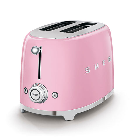 Tostapane Rosa 2 fette Lucido Estetica 50's Style SMEG