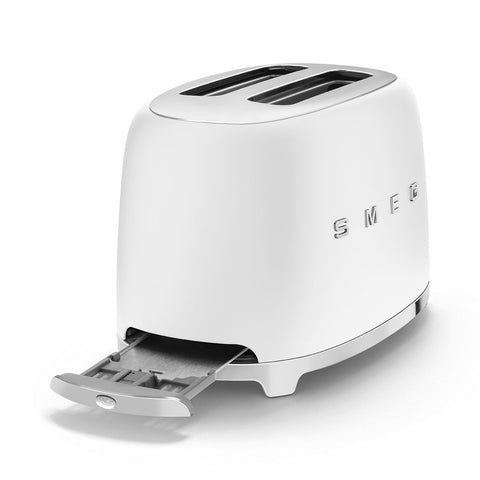 Tostapane Bianco 2 fette Opaco Estetica 50's Style Smeg