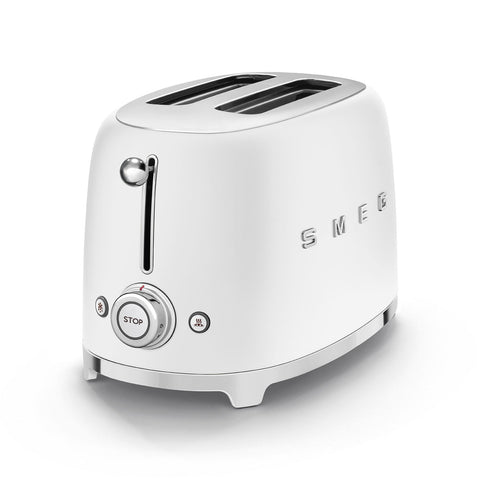 Tostapane Bianco 2 fette Opaco Estetica 50's Style Smeg