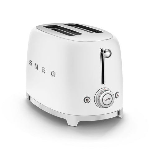 Tostapane Bianco 2 fette Opaco Estetica 50's Style Smeg