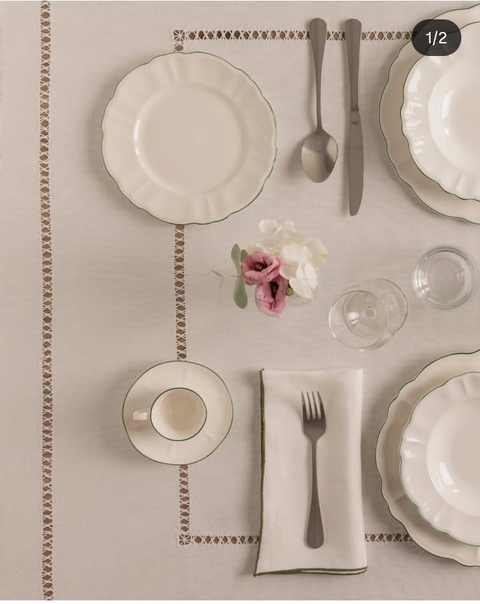set tavola 18 pezzi Teresa La porcellana bianca