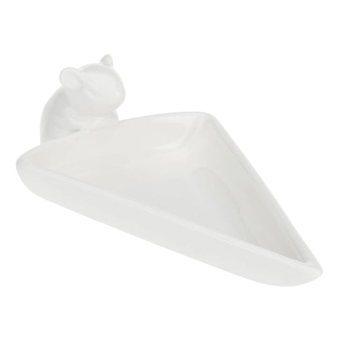 Piatto Servi Formaggio Fattoria La Porcellana bianca