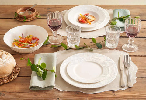set tavola 18 pezzi  Richiamo la Porcellana bianca