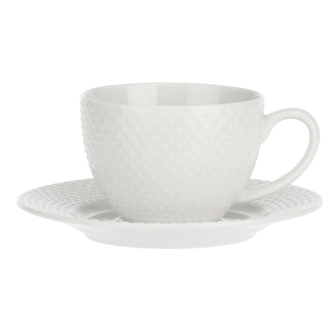 Set da 6 Tazza Espresso con piattino Richiamo  Porcellana  La porcellana bianca