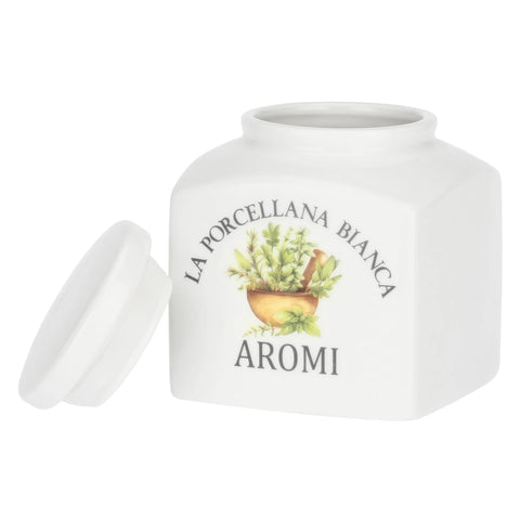 Barattolo Aromi Conserva  Porcellana 0,5 l La porcellana bianca