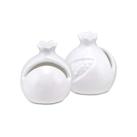 Set da 2 Segnaposto Melograno Fattoria La porcellana bianca