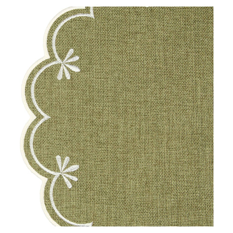 Sottopiatto Palme Set da 6  Botanio Tessuto Ø40 Cm La porcellana bianca