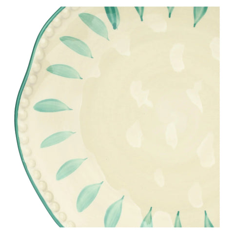 Servizio piatti Domitilla 18 pz verde acqua gres Rose e Tulipani