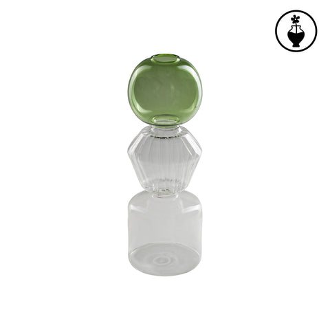 Vaso Monofiore M Verde, Versavice  Vetro Borosilicato RITUALI DOMESTICI