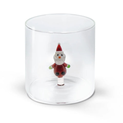WD Lifestyle  Bicchiere Natalizio in Vetro Borosilicato BABBO NATALE 250 ml