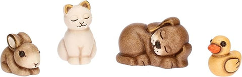 Set animali dell'aia in ceramica