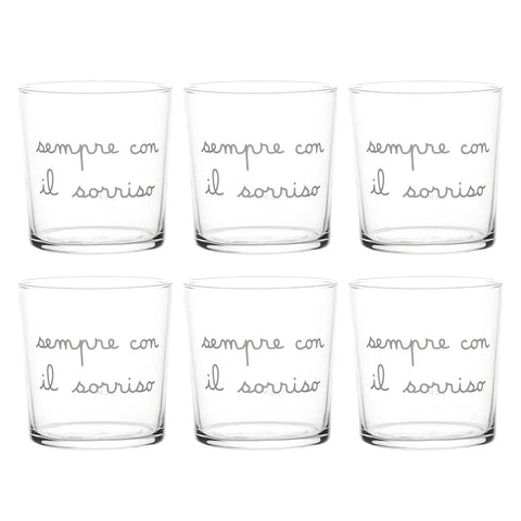 Bicchiere 35 cl Sempre con il sorriso Simple Day