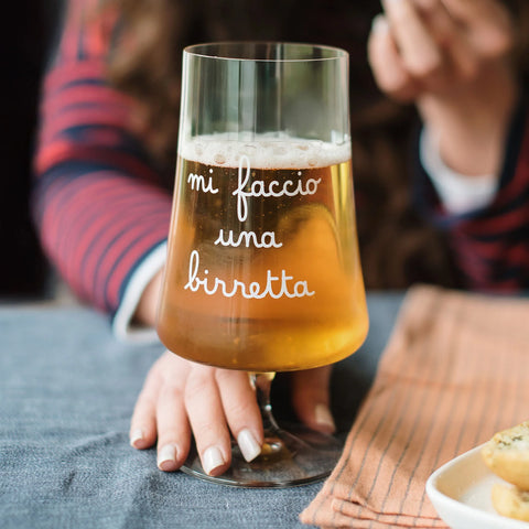 Set 2 Bicchieri birra Mi faccio una birretta - 55cl da Simple Day