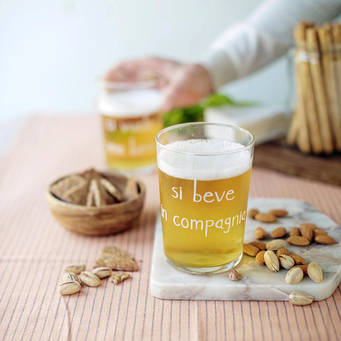 Bicchieri birra decoro Si beve in compagnia