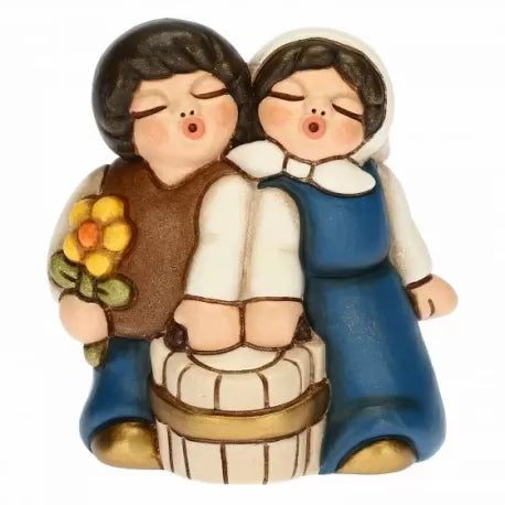 Bimbi con latte presepe classico blu Thun