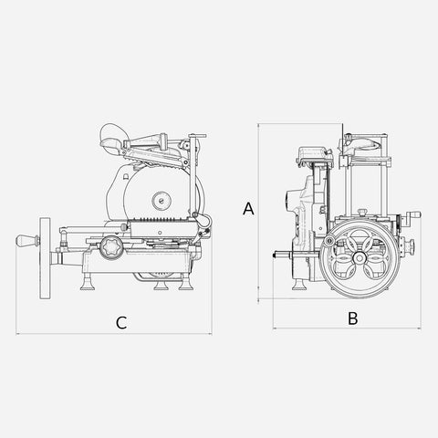 Affettatrice manuale a volano domestica B2 Rosso Berkel