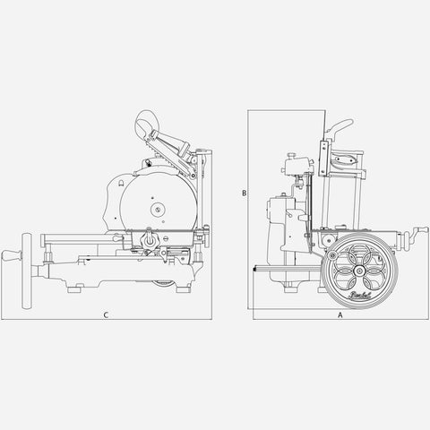 Affettatrice manuale a volano B3 Rosso Berkel