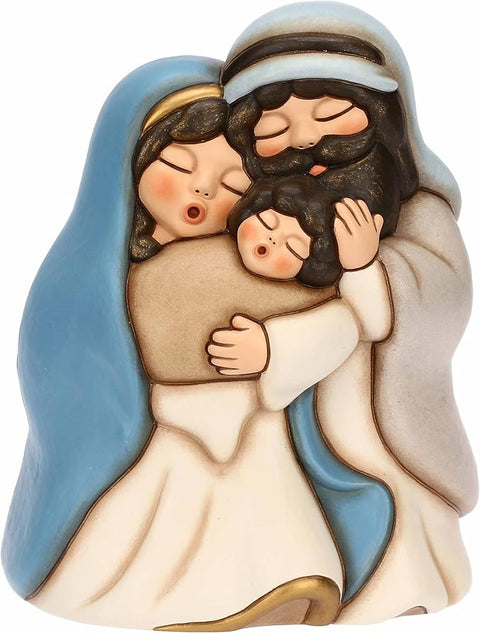 Sacra Famiglia con campana in vetro