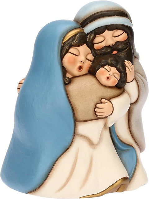 Sacra Famiglia con campana in vetro