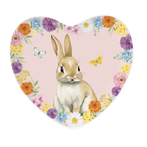 Piattino Cuore rosa  20x19cm Easylife Egg Hunt