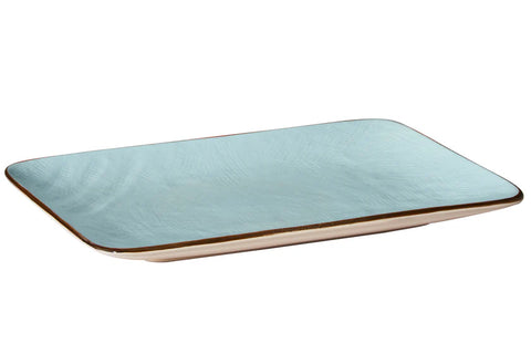 Piatto Rettangolare in Gres turchese Mediterraneo novità home