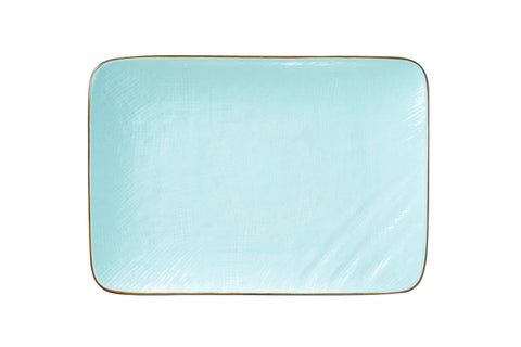 Piatto Rettangolare in Gres turchese Mediterraneo novità home