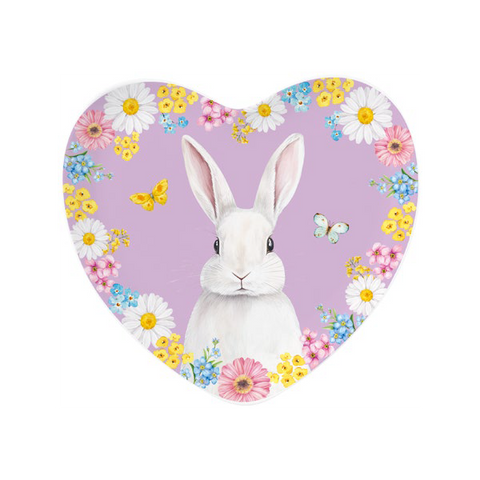 Piattino Cuore lilla  20x19cm Easylife Egg Hunt