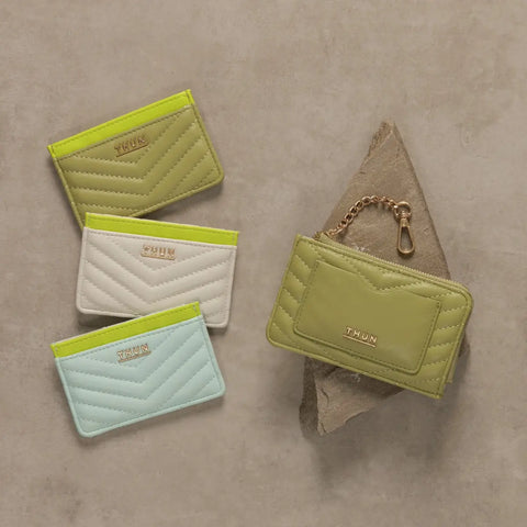 Porta carte, verde pistacchio Thun