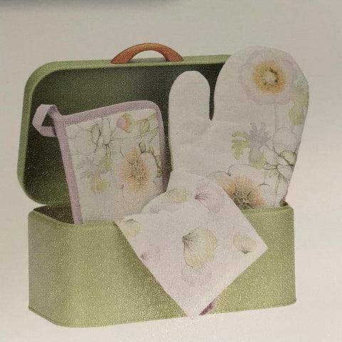 Set presina, guanto, grembiule e porta pane Bloom Thun
