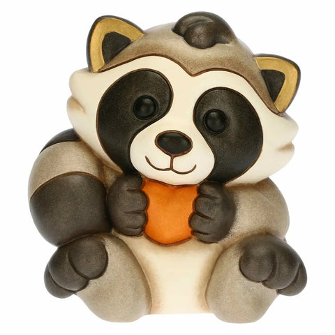 Procione in ceramica con cuore