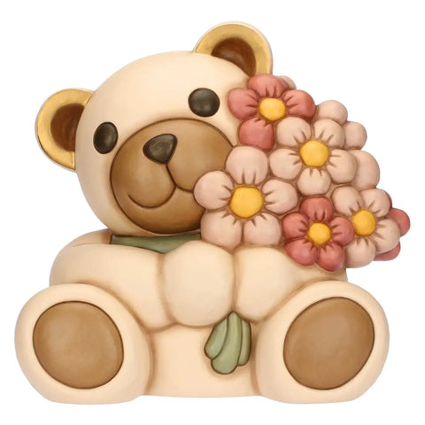 Teddy con mazzo di fiori Thun