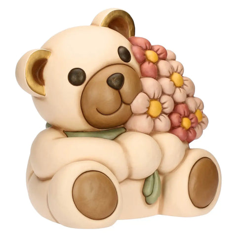 Teddy con mazzo di fiori Thun