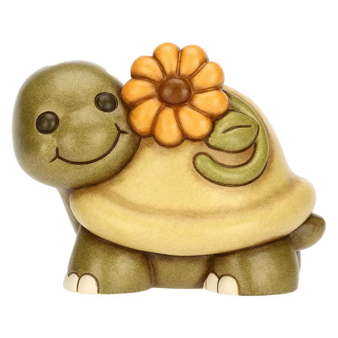 Tartaruga Betta con calendula in ceramica grande Thun