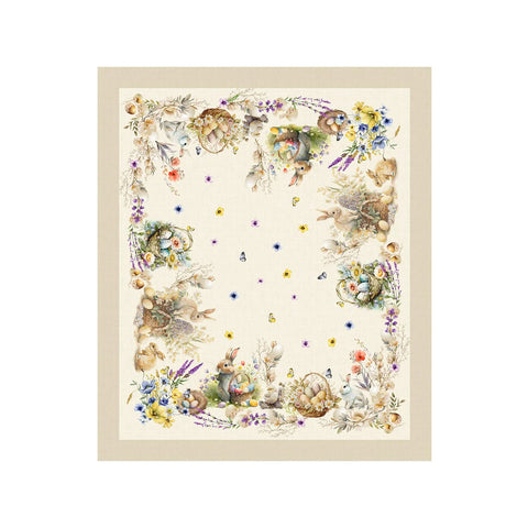 Tovaglia  In tessuto antimacchia 150x180 stampato  Felice Pasqua Casa Anversa
