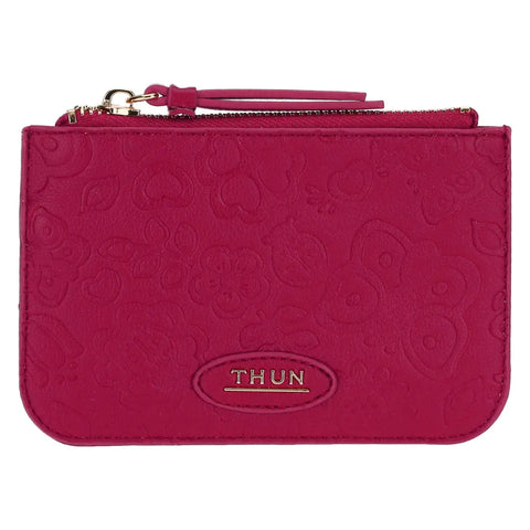 Portachiavi a bustina in ecopelle bordeaux Sempre con me