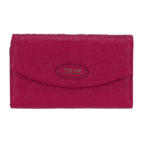 Portafogli con chiusura bottone in ecopelle bordeaux Sempre con me