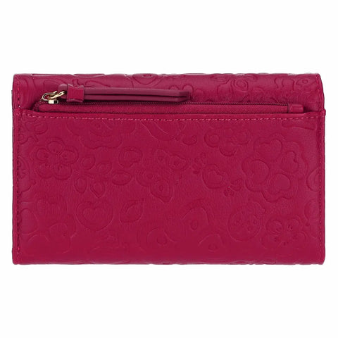 Portafogli con chiusura bottone in ecopelle bordeaux Sempre con me