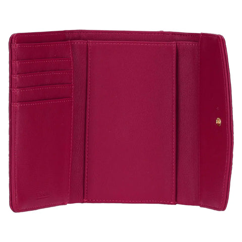 Portafogli con chiusura bottone in ecopelle bordeaux Sempre con me