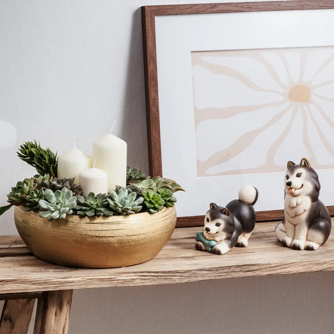 Husky Polo con osso in ceramica