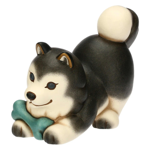 Husky Polo con osso in ceramica