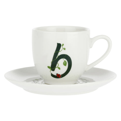 Tazza Caffè con piattino Lettera 'B' Solotua