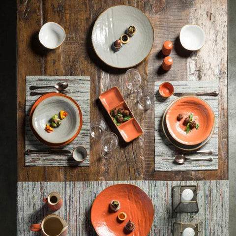 Mediterraneo Piatto Piano in Gres Fango